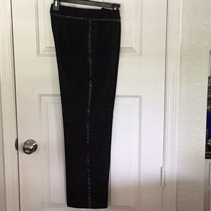 Newport News dress slacks with leather strip